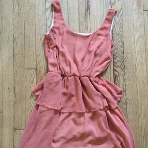 Modcloth Pink Tiered Dress
